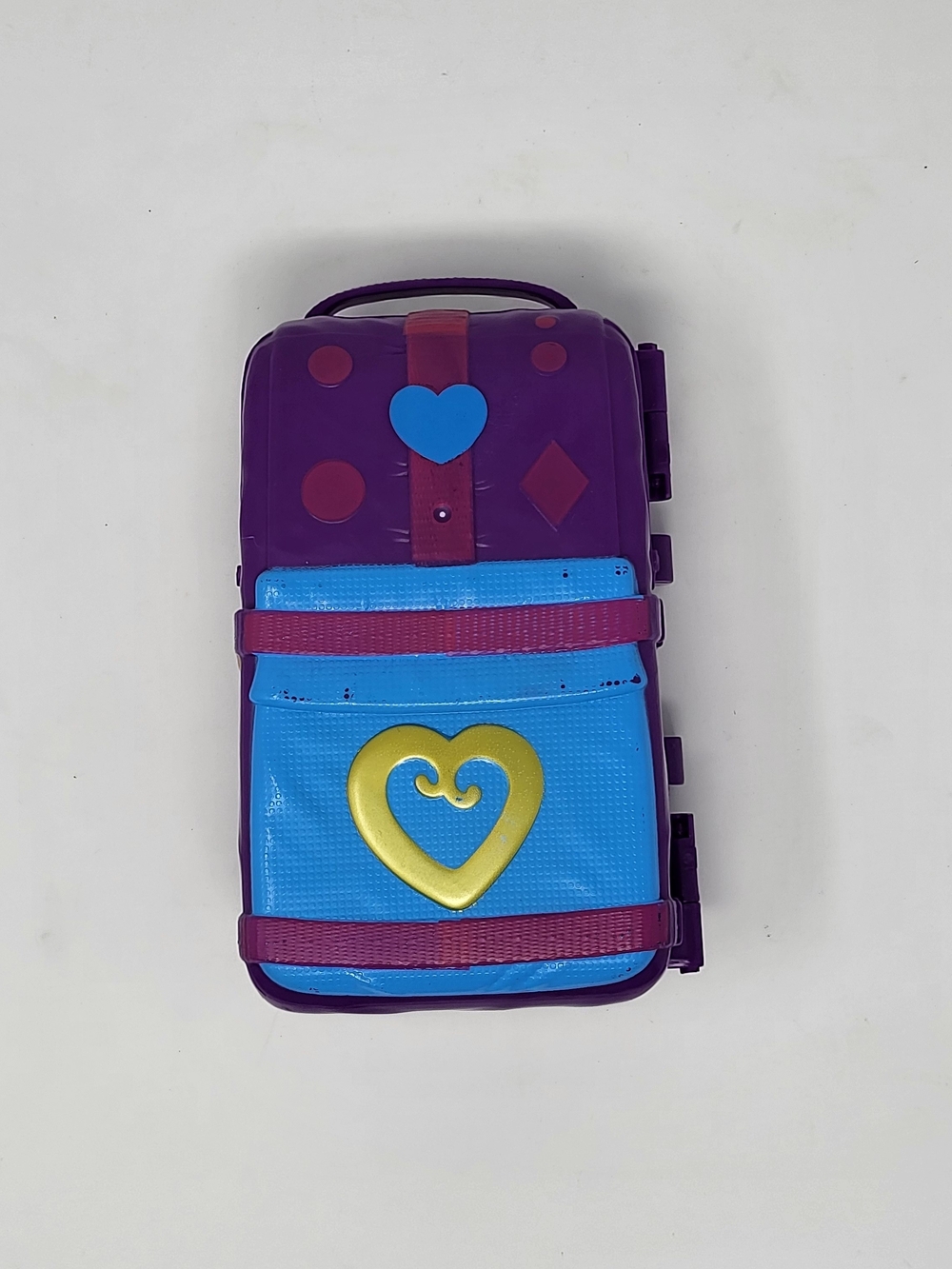 Kids Purple & Blue Heart Travel Case Toy Accessory